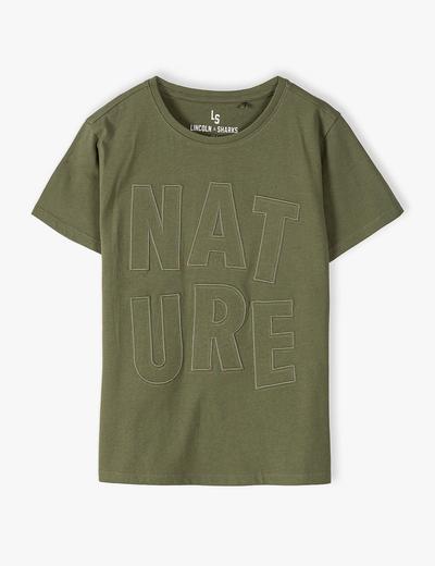 T-shirt chłopięcy khaki- Nature