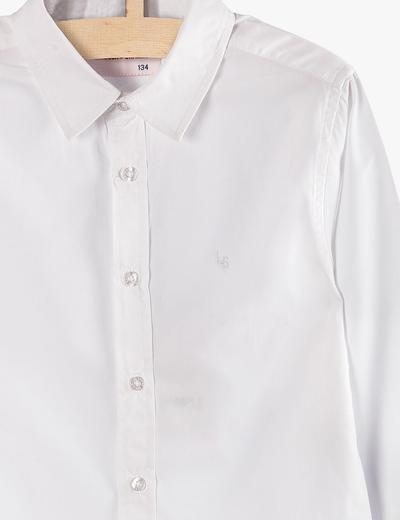 Klasyczna koszula chłopięca z długim rękawem- biała