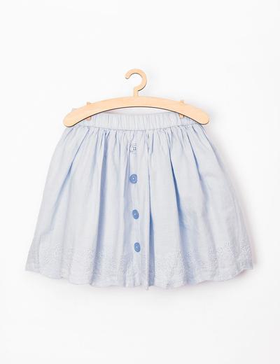 Spódnica dziewczęca niebieska z haftowanym dołem