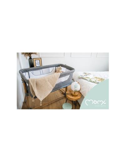 MoMi Smart Bed łóżeczko dostawne 4w1 szare do 15kg