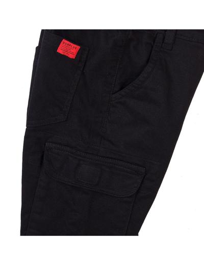 Spodnie chłopięce z kieszeniami czarne bojowki