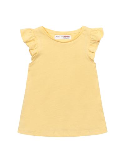 Żółta bluzka bawełniana dziewczęca z falbankami