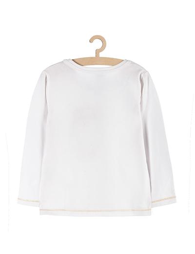 Elegancka bluzka dla dziewczynki- biała z tiulowymi zdobieniami