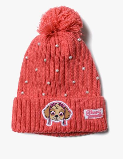 Zimowa czapka z pomponem dla dziewczynki Psi Patrol