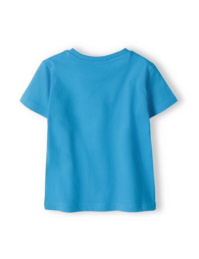 Niebieska koszulka chłopięca z bawełny- Why!