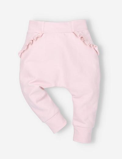 Spodnie niemowlęce z bawełny organicznej dla dziewczynki