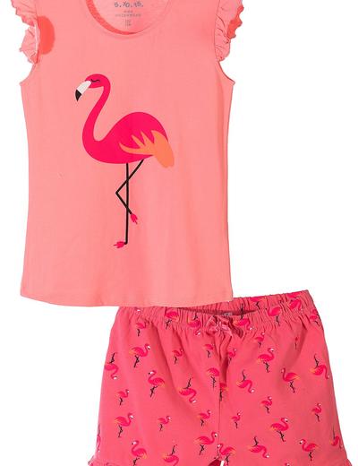 Piżama dziewczęca z flamingiem