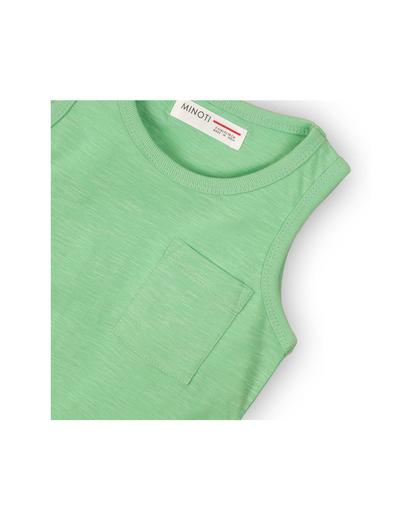 Bluzka chłopięca zielona na ramiączka- 100% bawełna