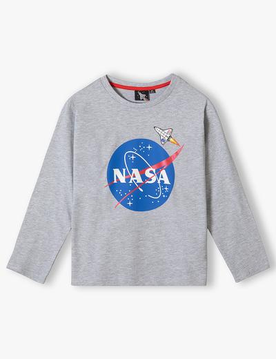 Bluzka chłopięca dzianinowa szara NASA