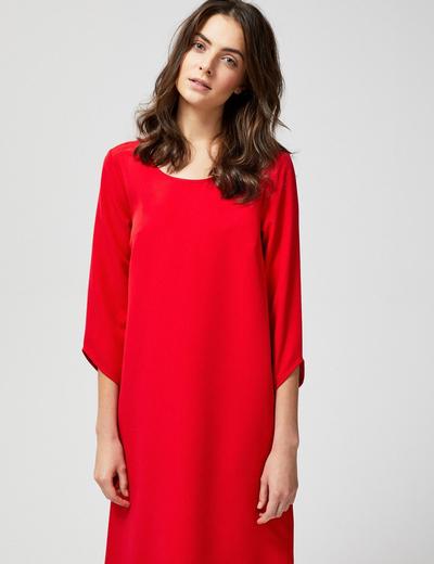 Asymetryczna sukienka damska- czerwona