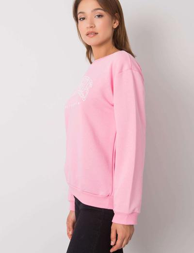 Różowa bluza damska Drew RUE PARIS- Los Angeles