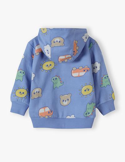 Bluza niemowlęca z kapturem - kolorowe nadruki - 5.10.15.