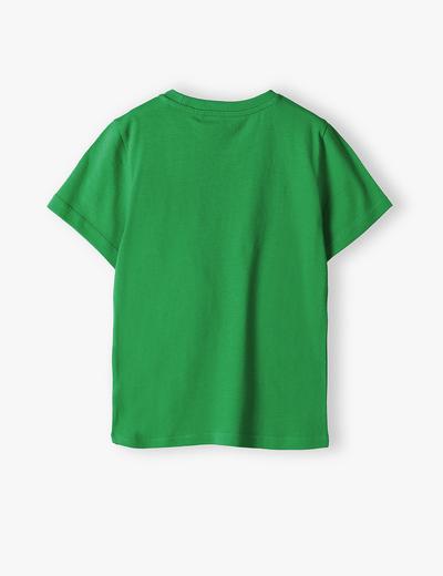 Zielony dzianinowy t-shirt z kieszonką - 5.10.15.
