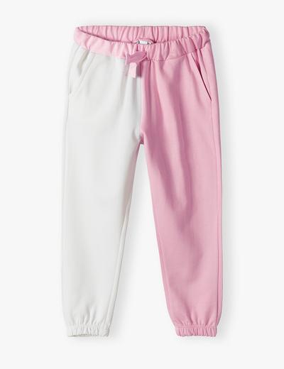 Dresowe spodnie dla dziewczynki - kolorowe nogawki - 5.10.15.