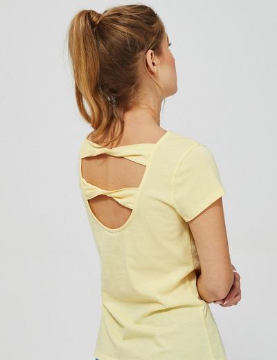 Gładka damska koszulka w kolorze żółtym