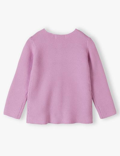 Różowy sweter niemowlęcy zapinany na guziki - 5.10.15.
