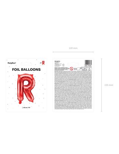 Balon foliowy Litera ''R'' 35cm - czerwony