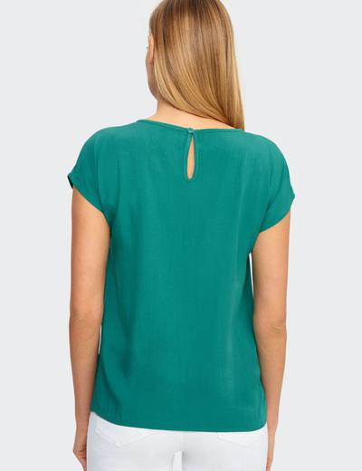 Bluzka damska zielona z ozdobną taśmą