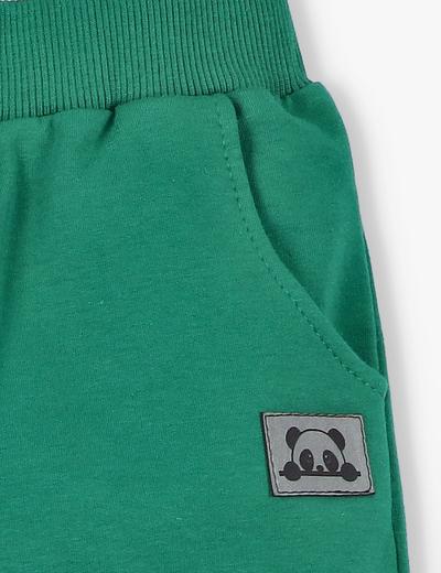 Spodnie chłopięce bawełniane Pandamello zielone