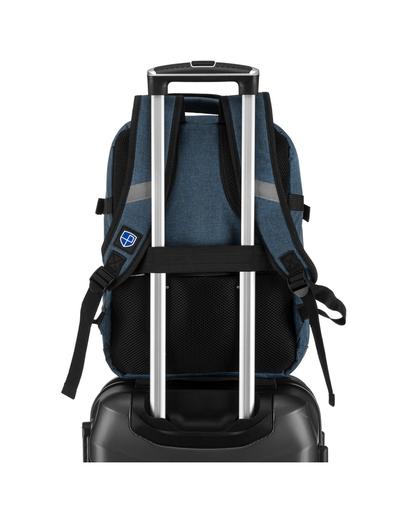 Podróżny, wodoodporny plecak z poliestru z miejscem na laptopa - Peterson niebieski