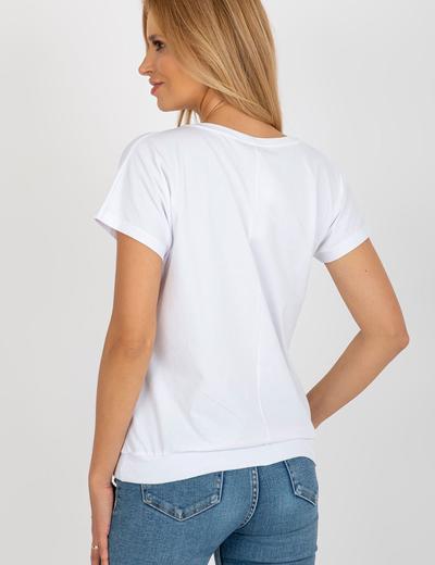 Biała damska bluzka z nadrukiem RUE PARIS