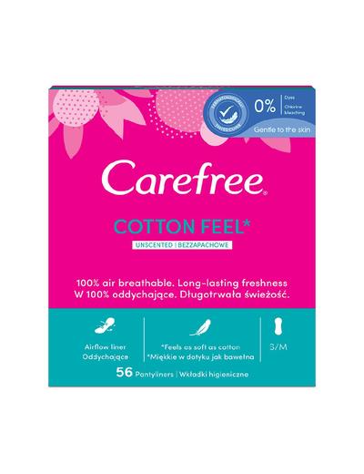 Wkładki higieniczne Carefree Cotton Unscented - 56 sztuk