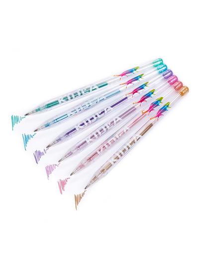 Długopisy żelowe perłowe Kidea 6 kolorów
