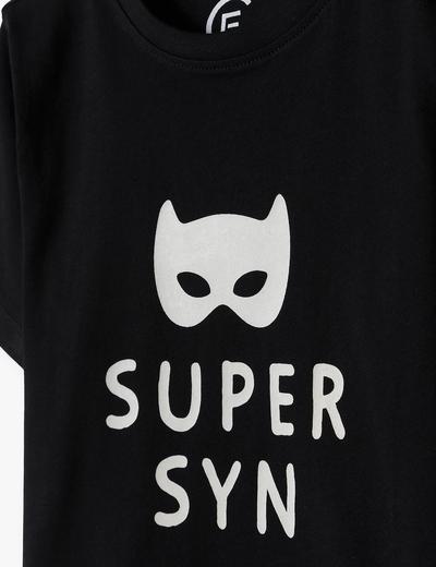 Bawełniany tshirt chłopięcy z napisem " Super syn"