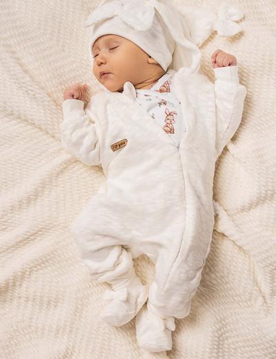 Kremowy niemowlęcy komplet z bawełny 3-częściowy