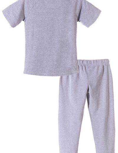 Piżama dla chłopca dwuczęściowa szara z nadrukami