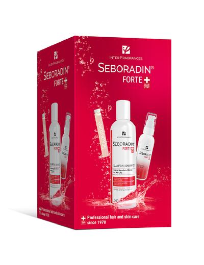 Seboradin FORTE zestaw ŚWIĘTA (ampułki 14x5,5ml + booster 50ml + szampon 200ml w prezencie) NOWOŚĆ
