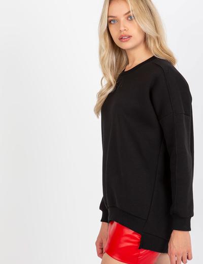 Czarna dresowa bluza basic z bawełny