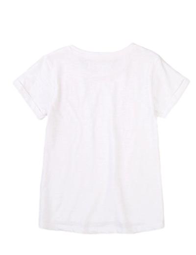 T-shirt dziewczęcy klasyczny biały