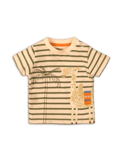 Bawełniany t-shirt chłopięcy z żyrafą