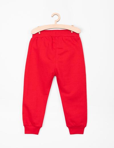 Spodnie dresowe dla niemowlaka- czerwone z morsem
