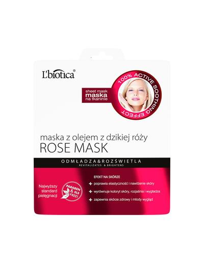Maska z olejem z dzikiej róży - Rozświetlenie L'biotica