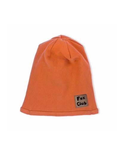 Praktyczna czapka uszyta z wysokogatunkowej bawełny dresowej w kolorze rudym Fox Club