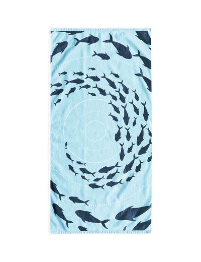 Bawełniany ręcznik plażowy SHOAL  błękitny 90x180 cm