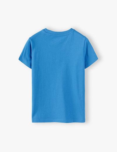 Niebieski t-shirt chłopięcy - 100% bawełna