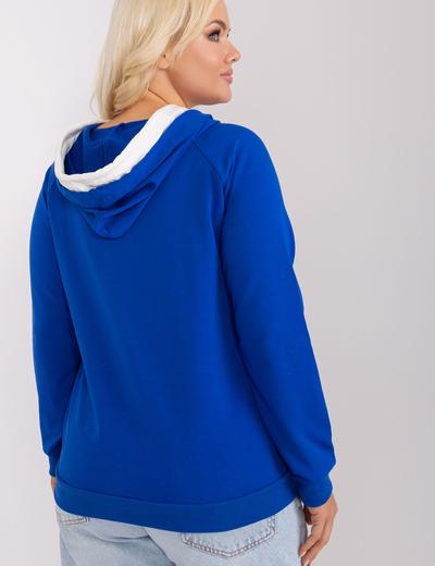 Bluza damska basic plus size kobaltowy
