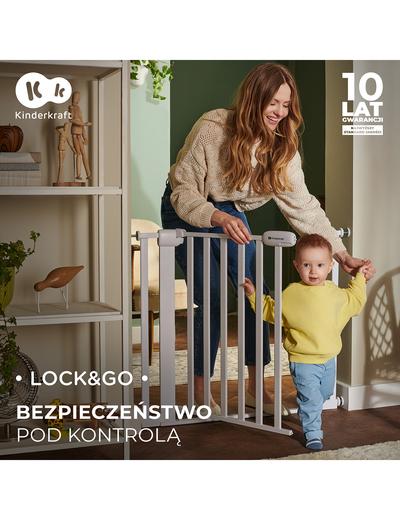 Bramka zabezpieczająca LOCK&GO SAFETY GATE Kinderkraft - black