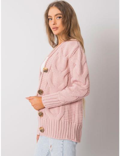 Sweter ciemny różowy zapinany na guziki