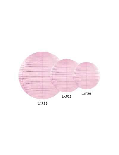 Lampion papierowy - różowy - 20cm