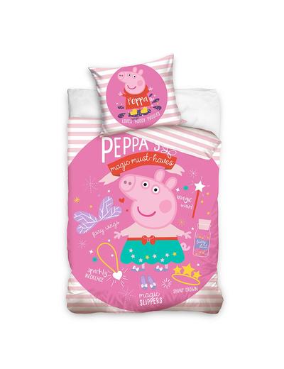 Komplet pościeli bawełnianej Peppa Pig 160x200+70x80 cm