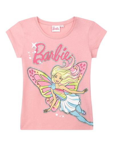 T-shirt dziewczęcy Barbie-różowy