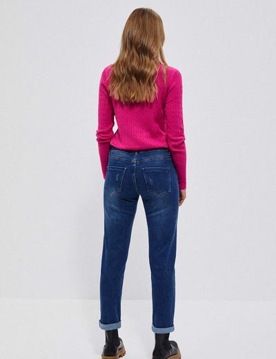 Spodnie damskie jeansowe granatowe