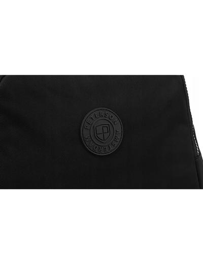 Pojemny plecak damski czarny z nylonu - Peterson