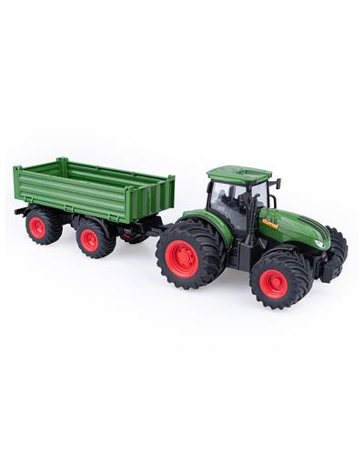 Traktor z przyczepką zielony