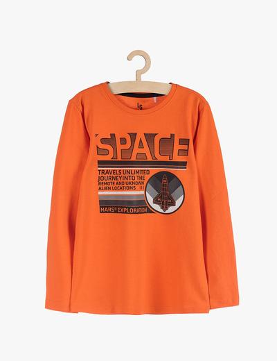 Bluzka z długim rękawem- pomarańczowa Space