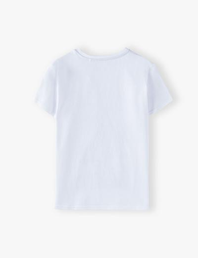 T-shirt chłopięcy w kolorze białym z nadrukiem